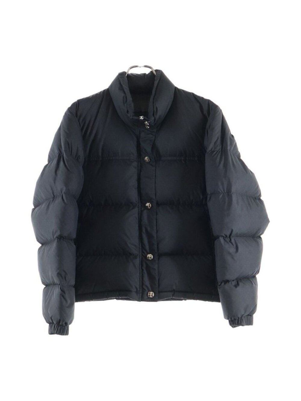 Chrome Hearts CH Plus Stiff Down Jacket CH All Over Print Cross Ball Button